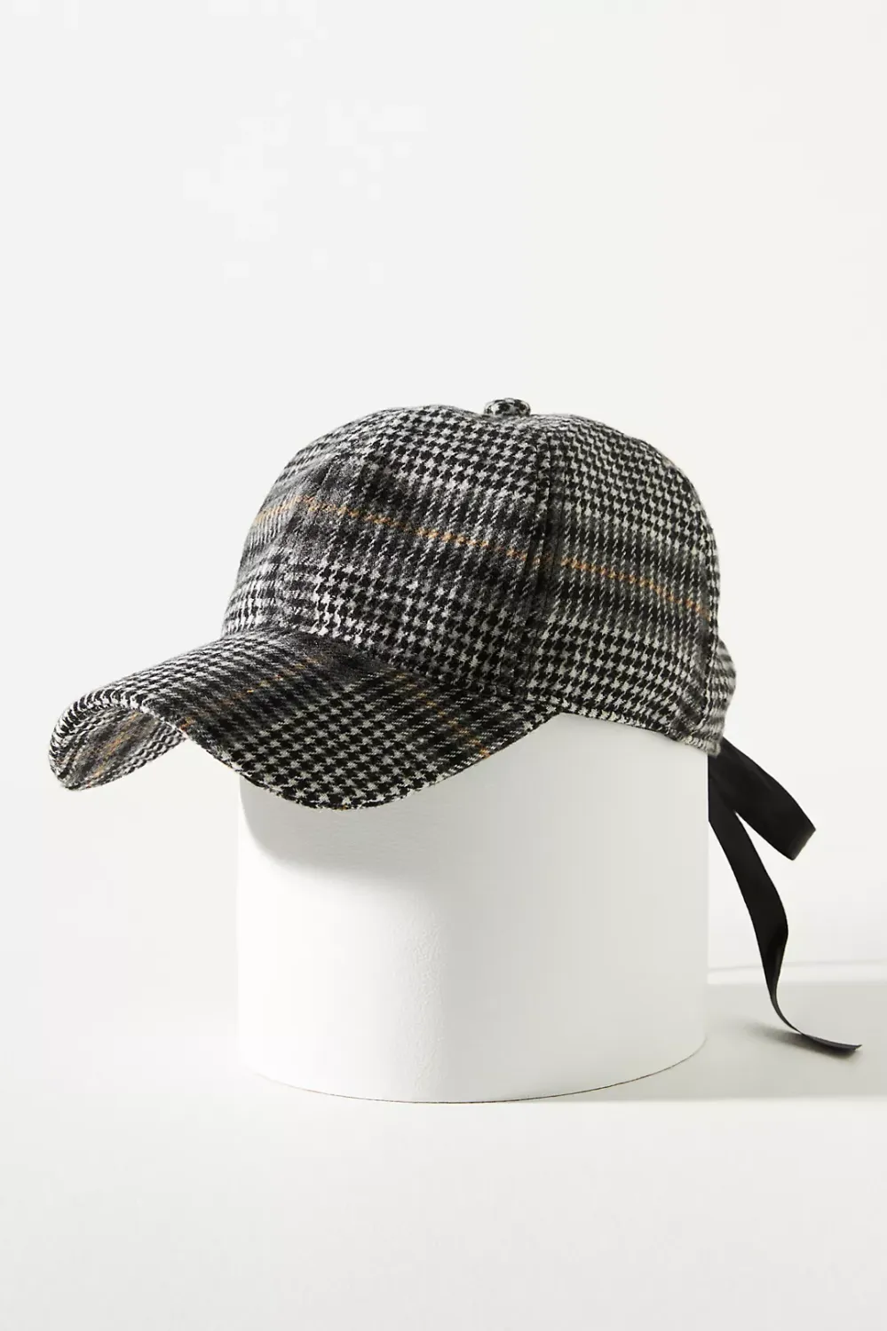 plaid bow baseball cap