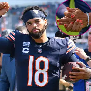 Bears Quarterback Caleb Williams Rocks Orange Painted Nails for NFL Debut