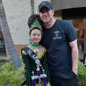 Channing Tatum Is Adorably on Daughter Everly's 'Pit Crew' for Irish Dance Competition