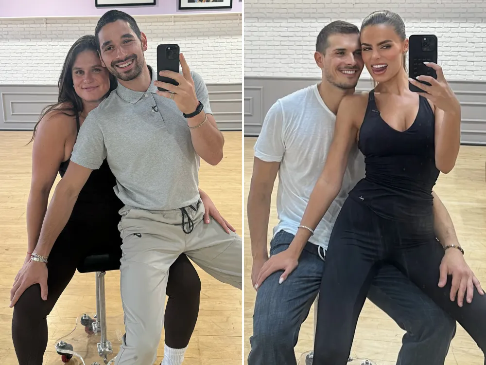 DWTS Ilona Maher and Alan Bersten Hilariously Recreate Gleb and Brooks Steamy Rehearsal Photo