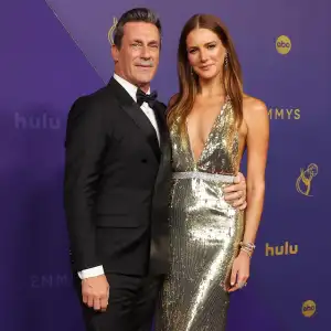 Feature Jon Hamm and Wife Anna Osceola Are So In Love on 2024 Emmys Red Carpet 2024 Emmy Awards