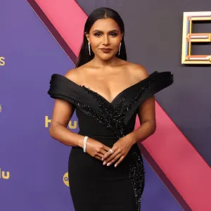 Mindy Kaling at Emmys 2024 red carpet