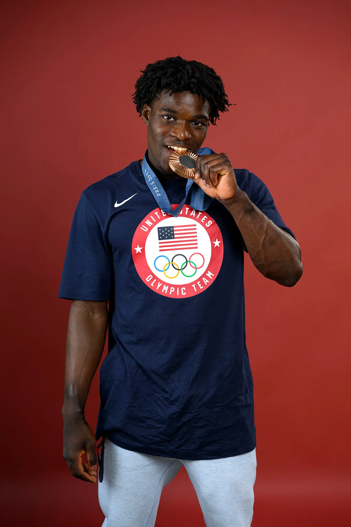 How Team USA Gymnast Fred Richard Got Gum All Over His Bronze Medal in Paris