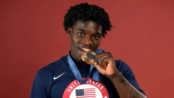 How Team USA Gymnast Fred Richard Got Gum All Over His Bronze Medal in Paris