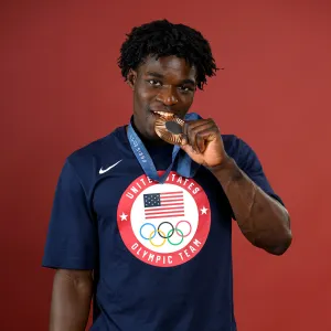 How Team USA Gymnast Fred Richard Got Gum All Over His Bronze Medal in Paris