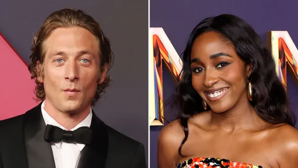 Jeremy Allen White and Ayo Edebiri The Bear Cast on the 2024 Emmys Red Carpet