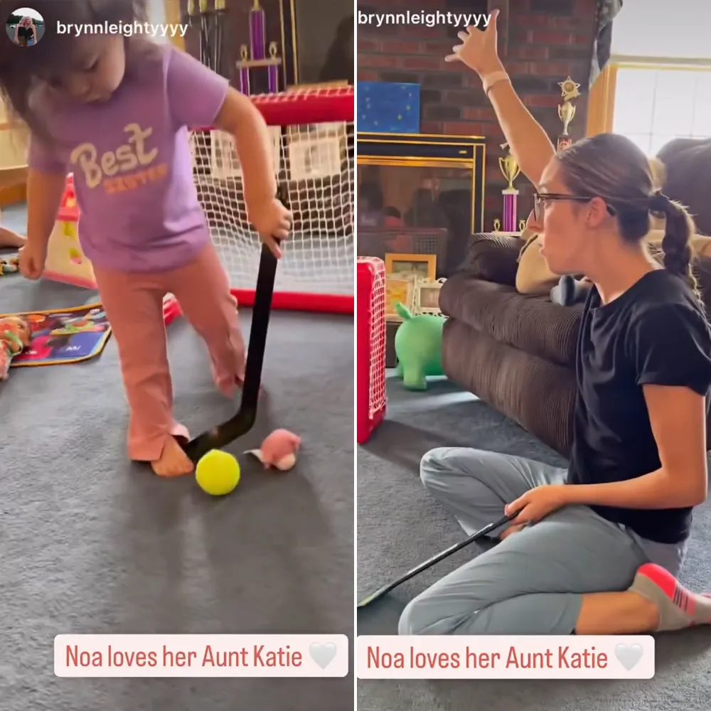 Johnny Gaudreau&rsquo;s Daughter Noa Shows Off Hockey Skills in Cute Video With Johnny's Sister Katie