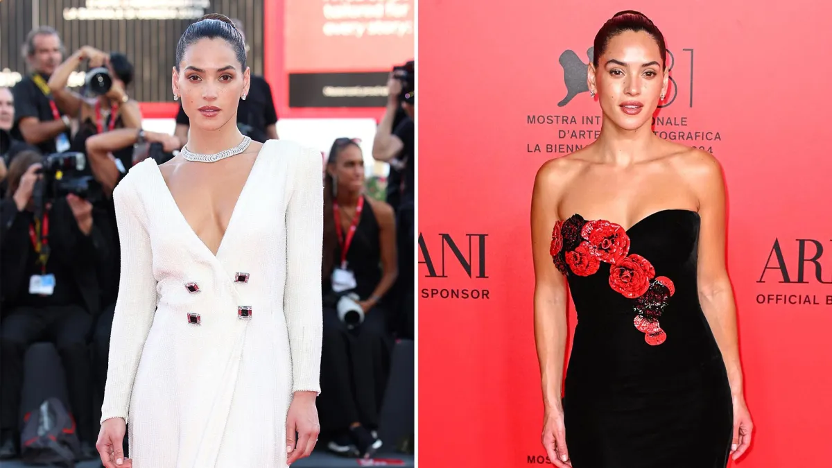 La actriz Adria Arjona deslumbró con su elegancia en trajes de Armani durante su asistencia a la alfombra roja del Festival Internacional de Cine de Venecia 692