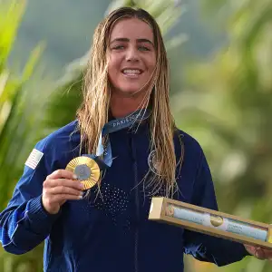 Olympic Surfer Caroline Marks Recalls Celebrating Her Gold Medal Win With Steph Curry in the Club