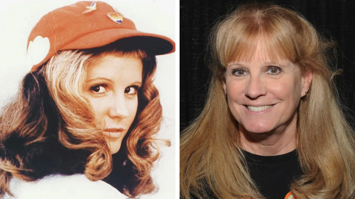Left: P.J. Soles in 'Carrie' (1976); Right: P.J. Soles in 2019