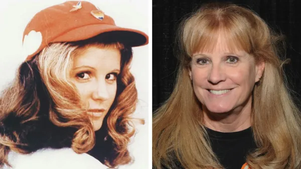 Left: P.J. Soles in 'Carrie' (1976); Right: P.J. Soles in 2019