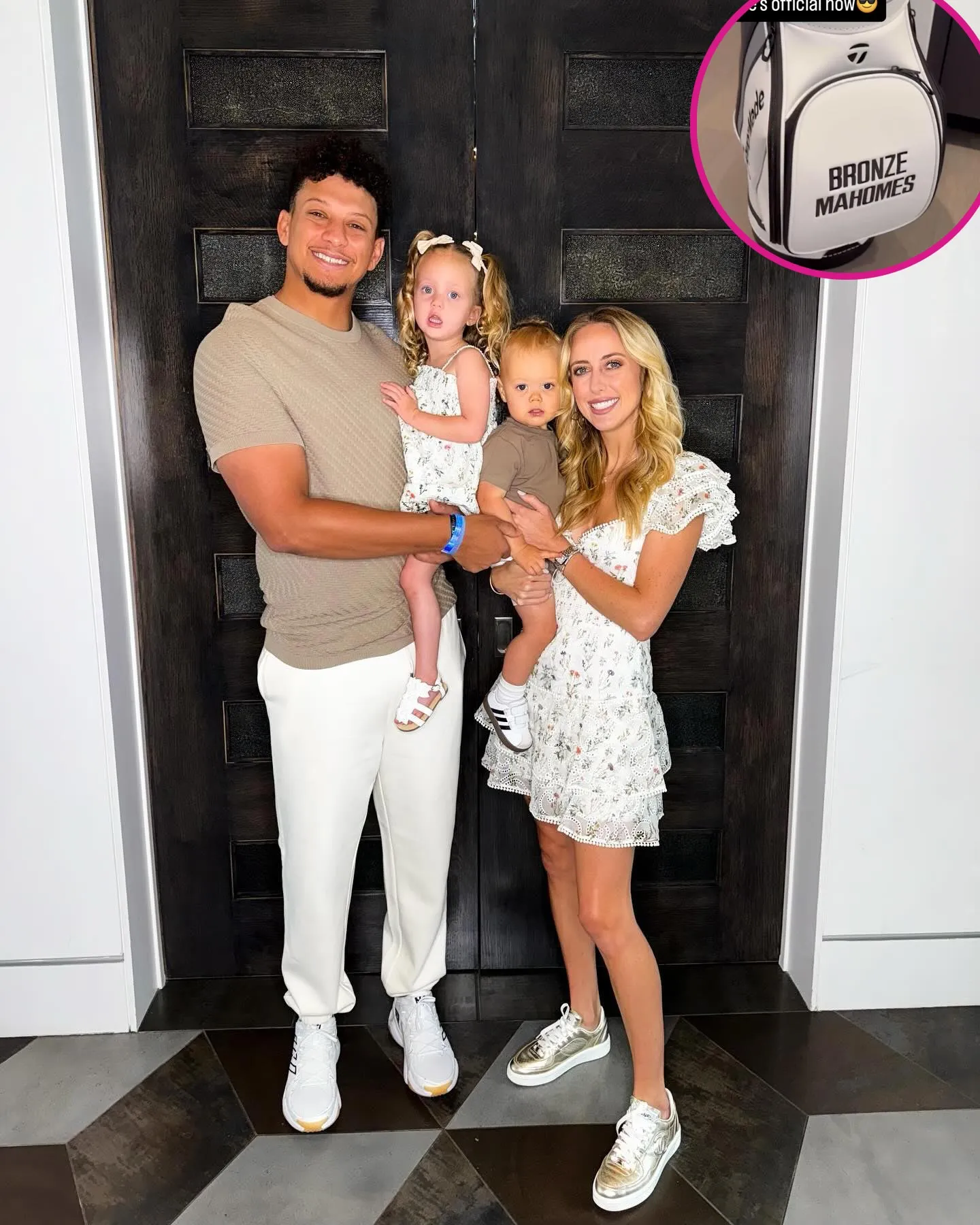Pregnant Brittany Mahomes Marvels Over 20 Month Old Son Bronzes Custom Golf Bag and Clubs
