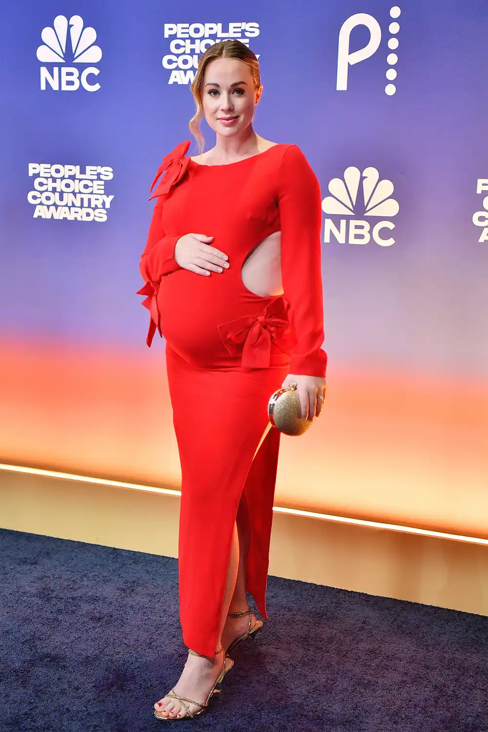Pregnant Whitney Leavitt Brings the Heat, Shows Off Baby Bump at 2024 People&rsquo;s Choice Country Awards