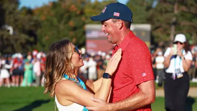 Pro Golfer Keegan Bradley Celebrates With Wife Jillian Stacey After Securing Presidents Cup Victory