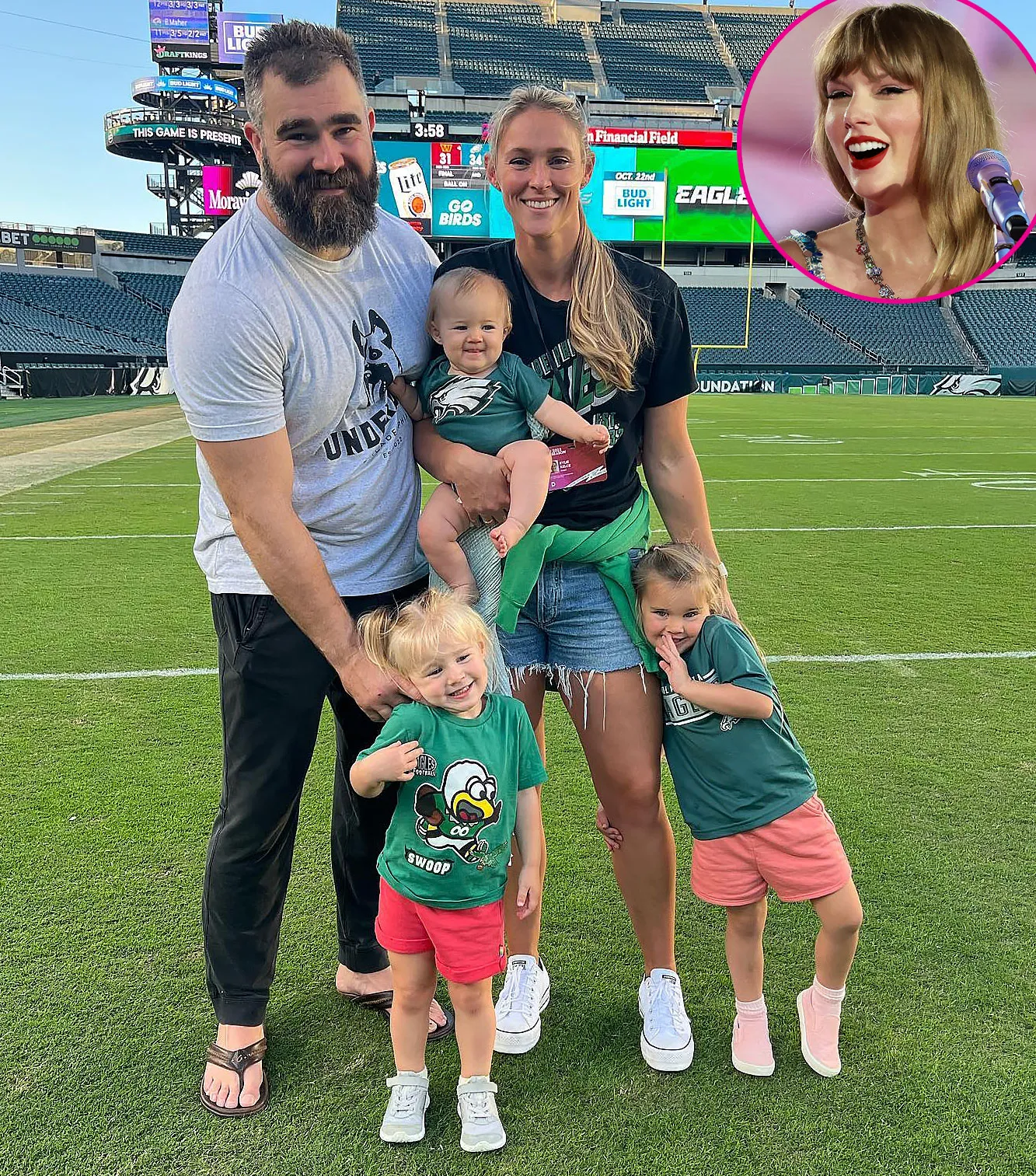 Promo Jason Kelce Thinks It Will Be Hilarious When His and Kylie Kelce Kids Meet Taylor Swift Cats