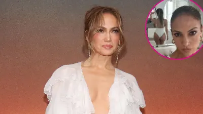 Promo Jennifer Lopez Shows Off Her Curves in White One-Piece Swimsuit