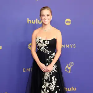Reese Witherspoon Looks Regal in Black and Gold at 2024 Emmy Awards Red Carpet
