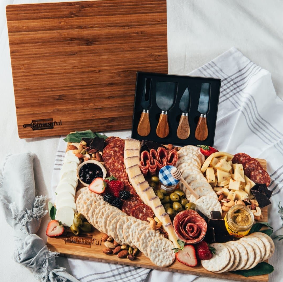 Charcuterie Kit + Handcrafted Wooden Board Bundles