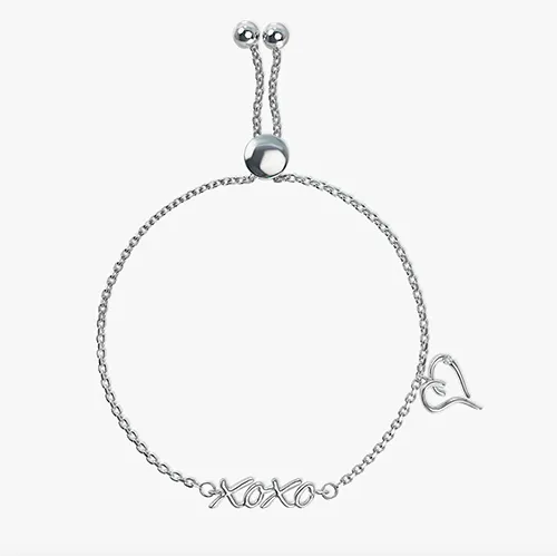 J’evar Beating Hearts XOXO Heart Diamond Bracelet