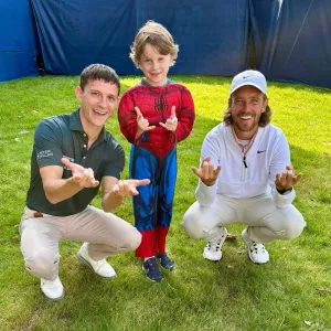 Tommy Fleetwood Son Adorably Meets Tom Holland While Wearing a Spider Man Costume