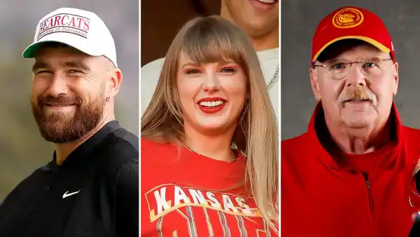 Travis Kelce Jokes Taylor Swifts Plays Havent Gotten to Coach Reid Yet