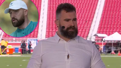 Travis Kelce Pokes Fun at Jason Kelce for Shirt Choice on ESPN s Monday Night Countdown 824