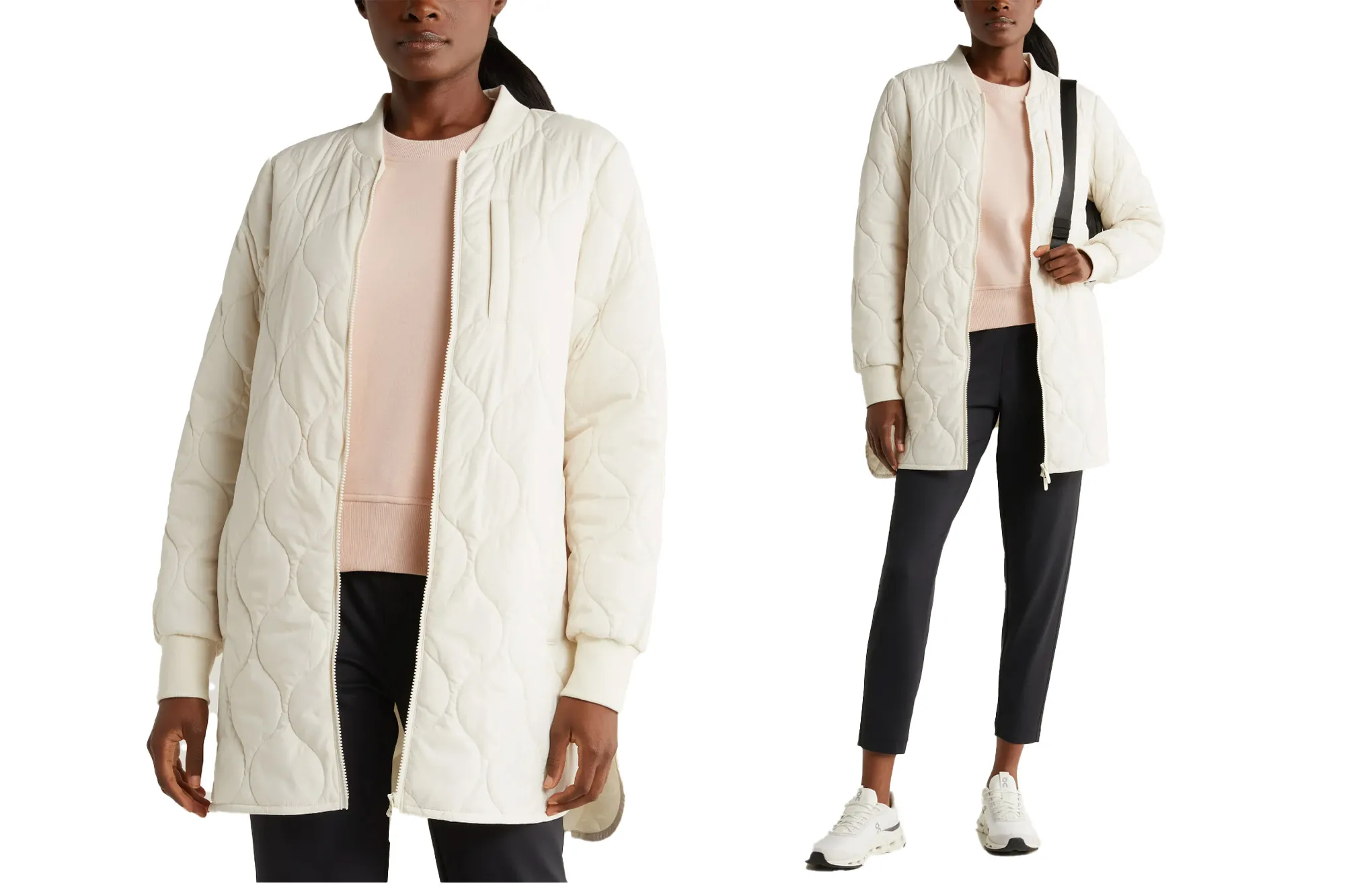 Zella longline bomber jacket