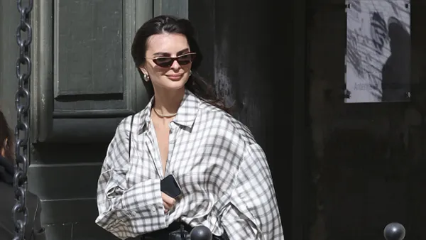 emily ratajowski at paris fashion week