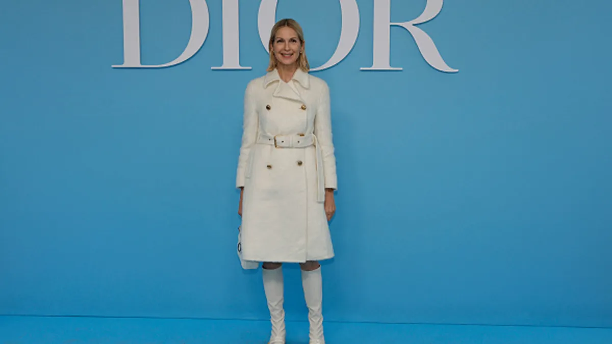 kelly rutherford at christian dior show in paris fashion week