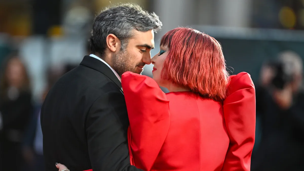 Lady Gaga Kisses Fiance Michael Polansky at the 'Joker: Folie a Deux' Premiere in London