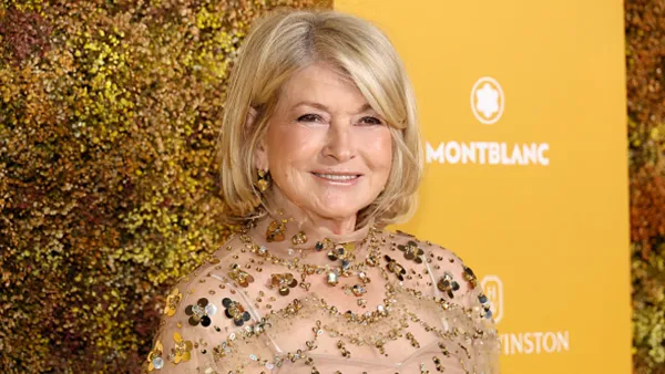 Martha Stewart in gown on red carpet