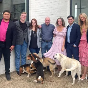 The Pioneer Woman pictured with her family and a few of her dogs