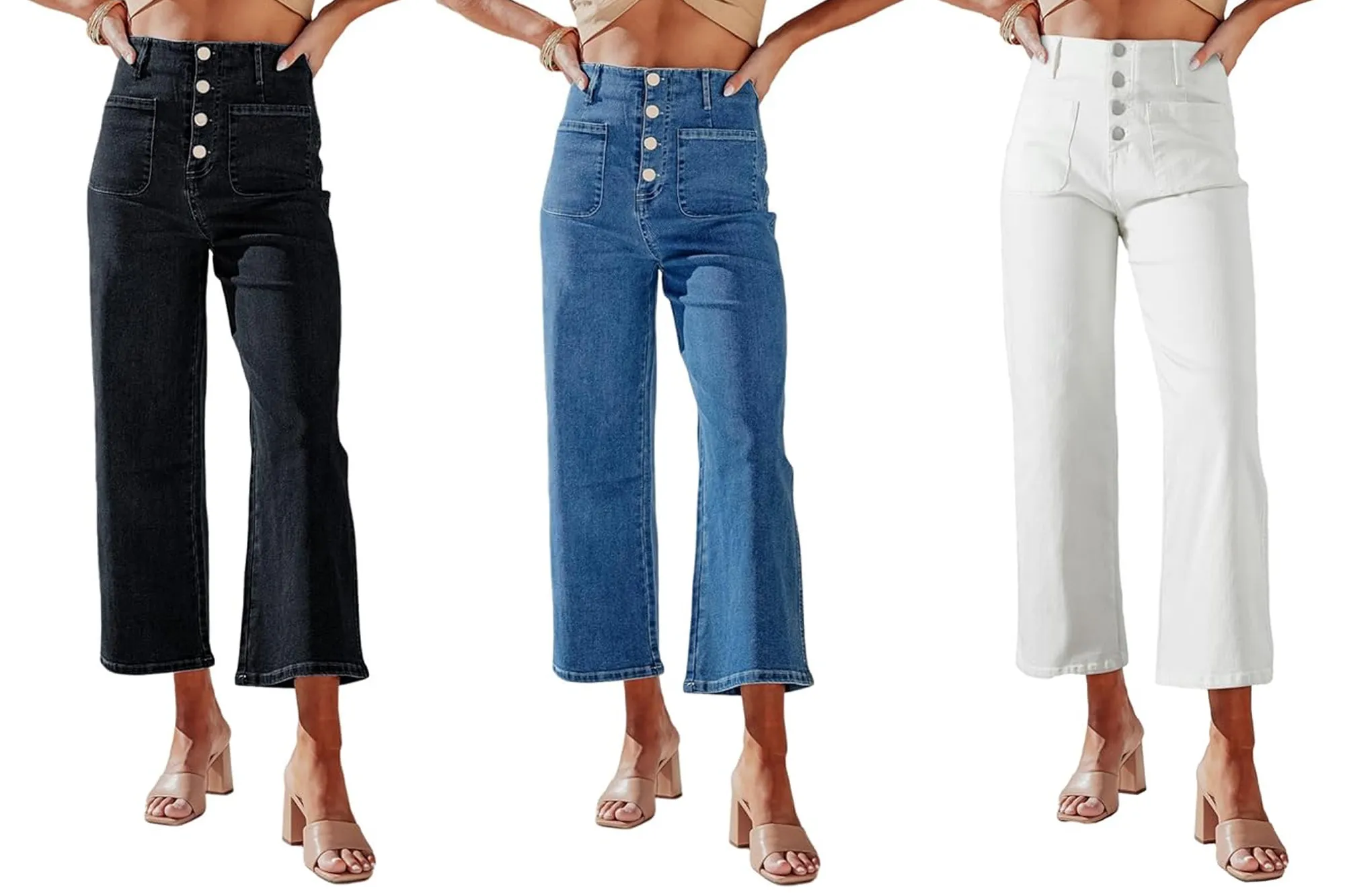 Sidefeel Wide Leg High Waisted Jeans