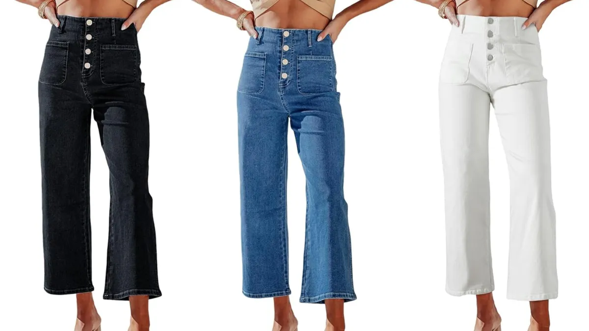 Sidefeel Wide Leg High Waisted Jeans
