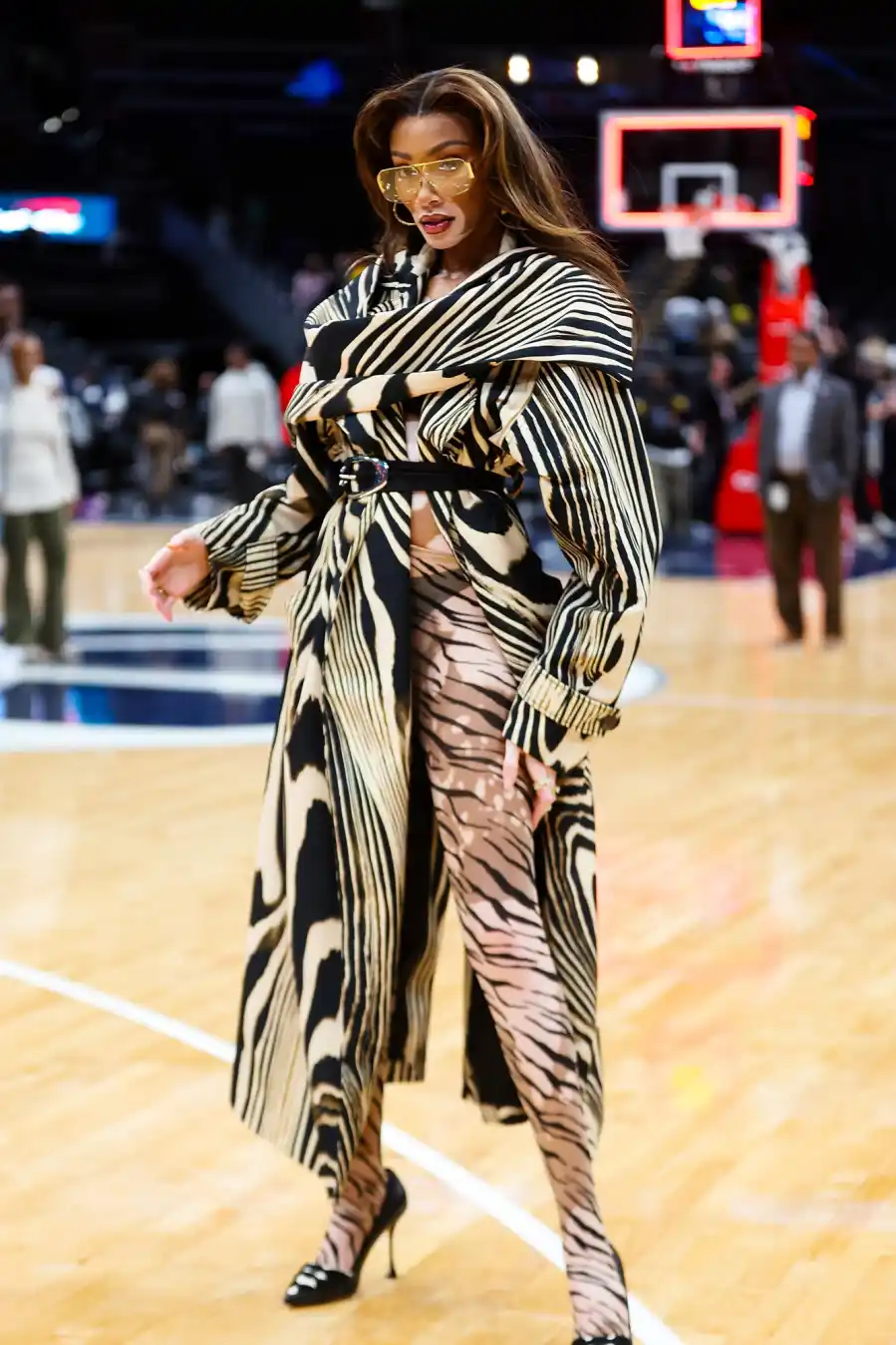 Stars in Chic Courtside Couture Winnie Harlow