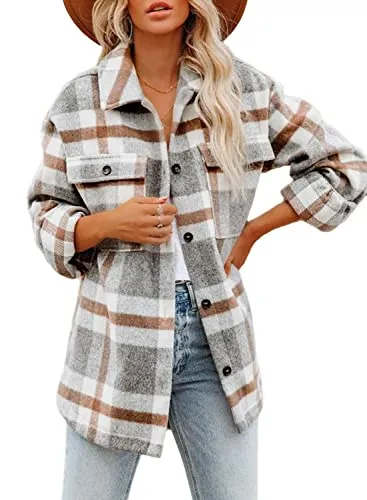 Women&rsquo;s Flannel Plaid Shacket