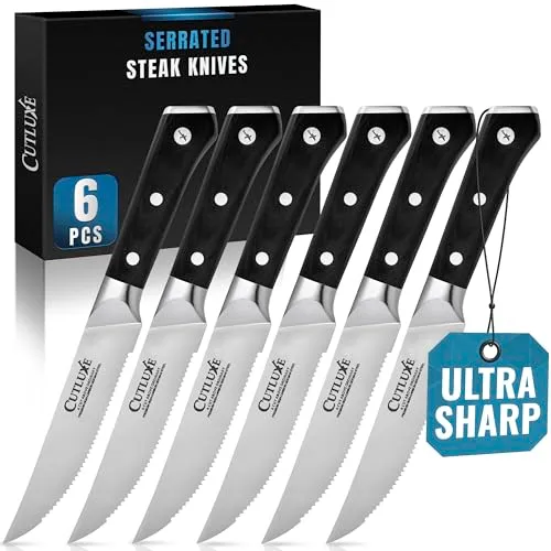 For the Meat-Loving Chef: Cutluxe Steak Knives Set of 6