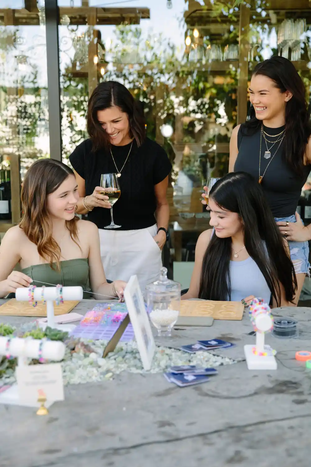 Tiffani Thiessen and daughter at VOW for Girls Back-to-School Fundraising Event held at Cosette Wine Bar