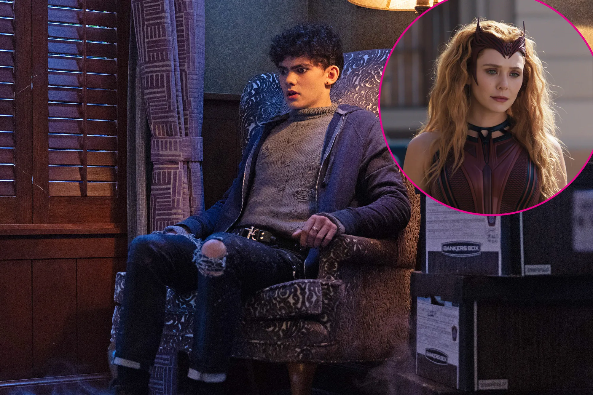 Agatha All Along Joe Locke Took Cues From Elizabeth Olsen Scarlet Witch