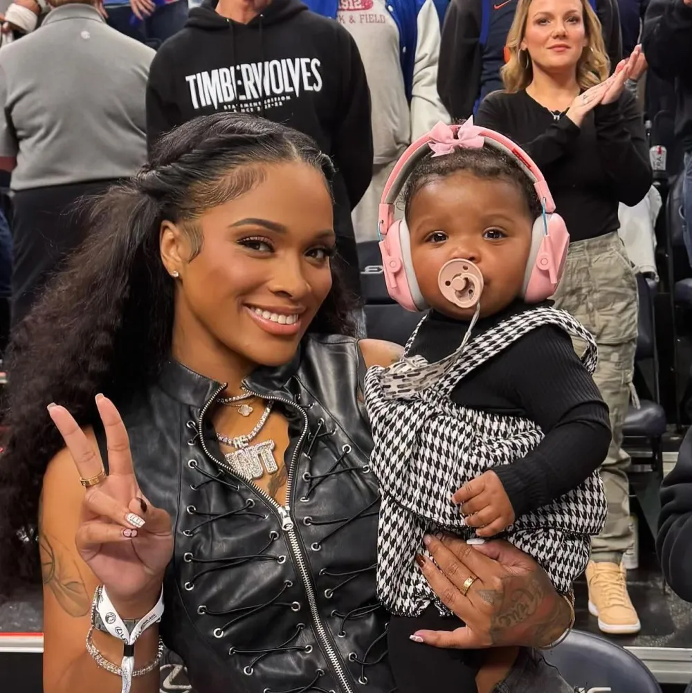 Anthony Edwards Girlfriend Shannon Brings Their Daughter to NBA Game Amid His Paternity Drama 308