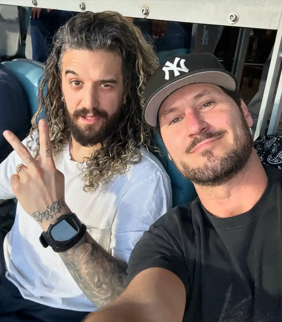 Mark Ballas and Val Chmerkovskiy Celebrities at the 2024 World Series