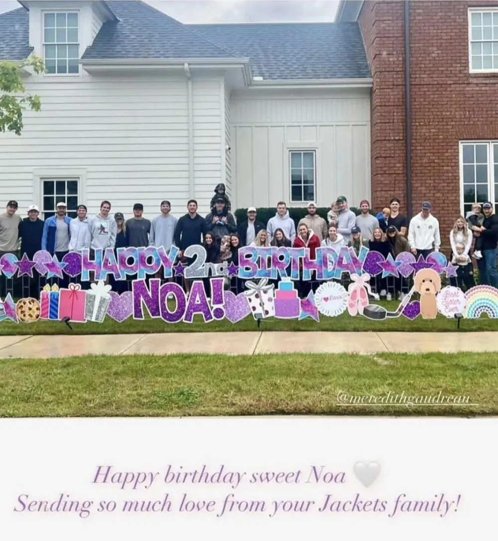 Columbus Blue Jackets Roster Shows Up to Celebrate Johnny Gaudreaus Daughter&rsquo;s 2nd Birthday