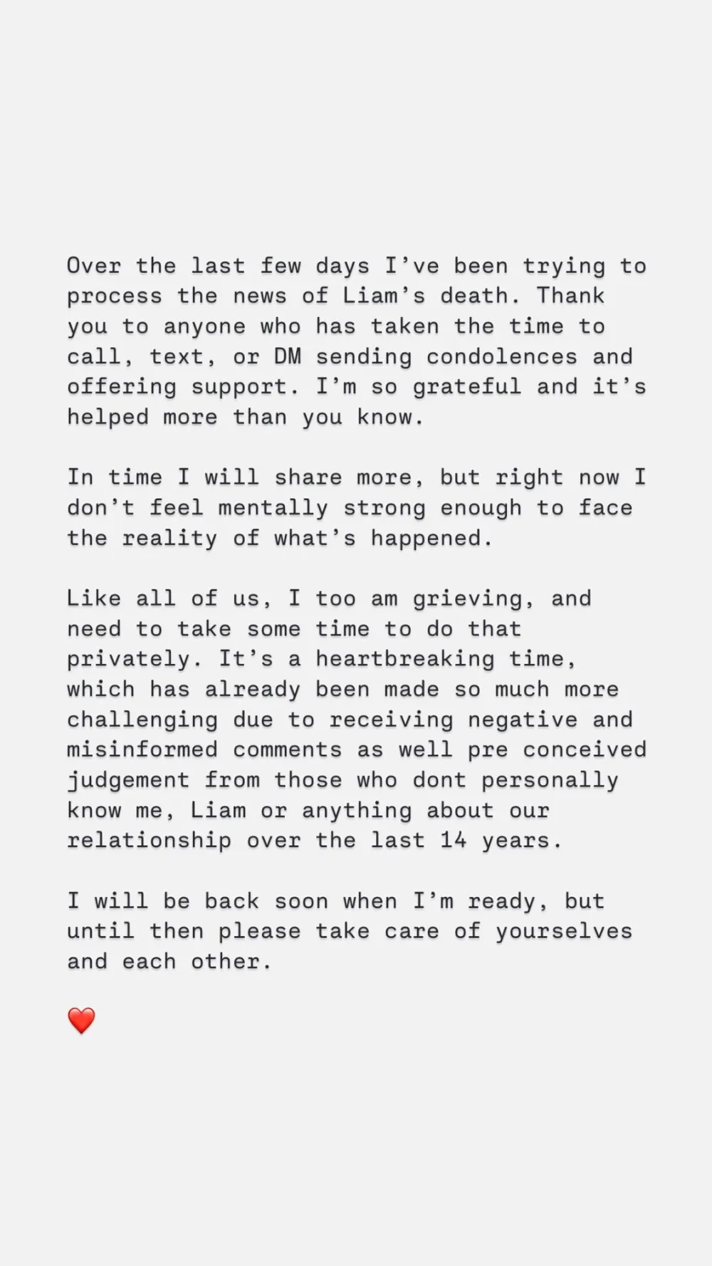 Danielle Peazer Pays Tribute to Ex Liam Payne