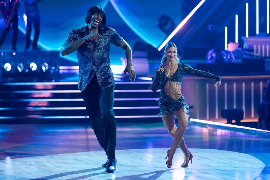 Dwight Howard and Danielle Karagach Dancing With the Stars Hair Metal Night Double Elimination