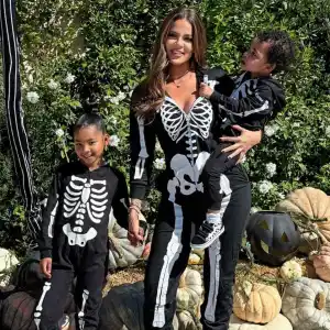 FEATURE Khloe Kardashian Twins With Her Kids at Halloween Party