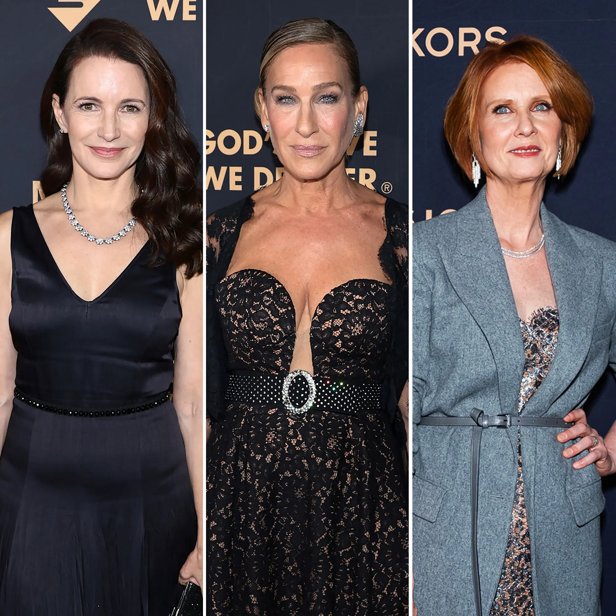 Feature Sex and the City Reunion on the Red Carpet Kristin Davis Sarah Jessica Parker Cynthia Nixon 02