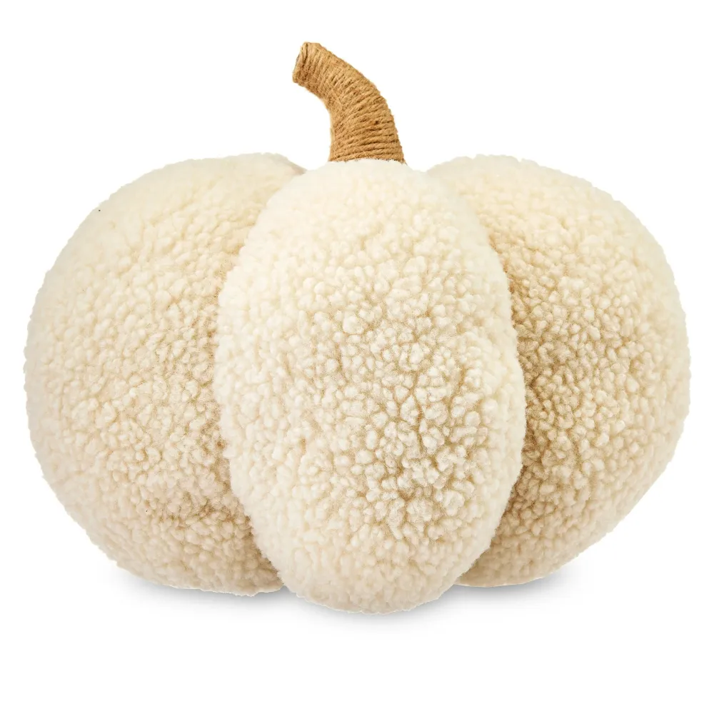 shearling pumpkin pillow