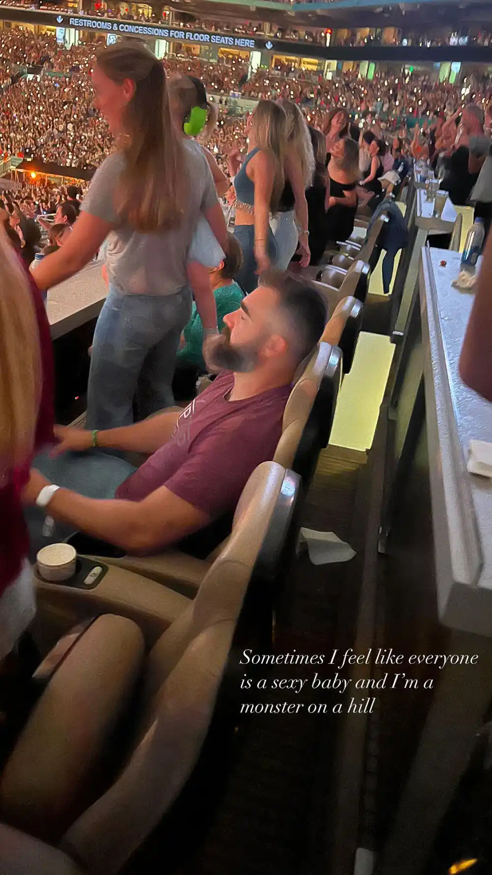 Jason Kelce Falling Asleep at Taylor Swift&rsquo;s &lsquo;Eras Tour&rsquo; Is Hilariously Peak Dad Behavior