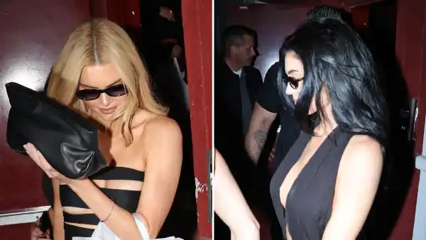 Kendall and Kylie Jenner Continue Their Streak of Sexy Dresses at Hailey Bieber Rhode Event