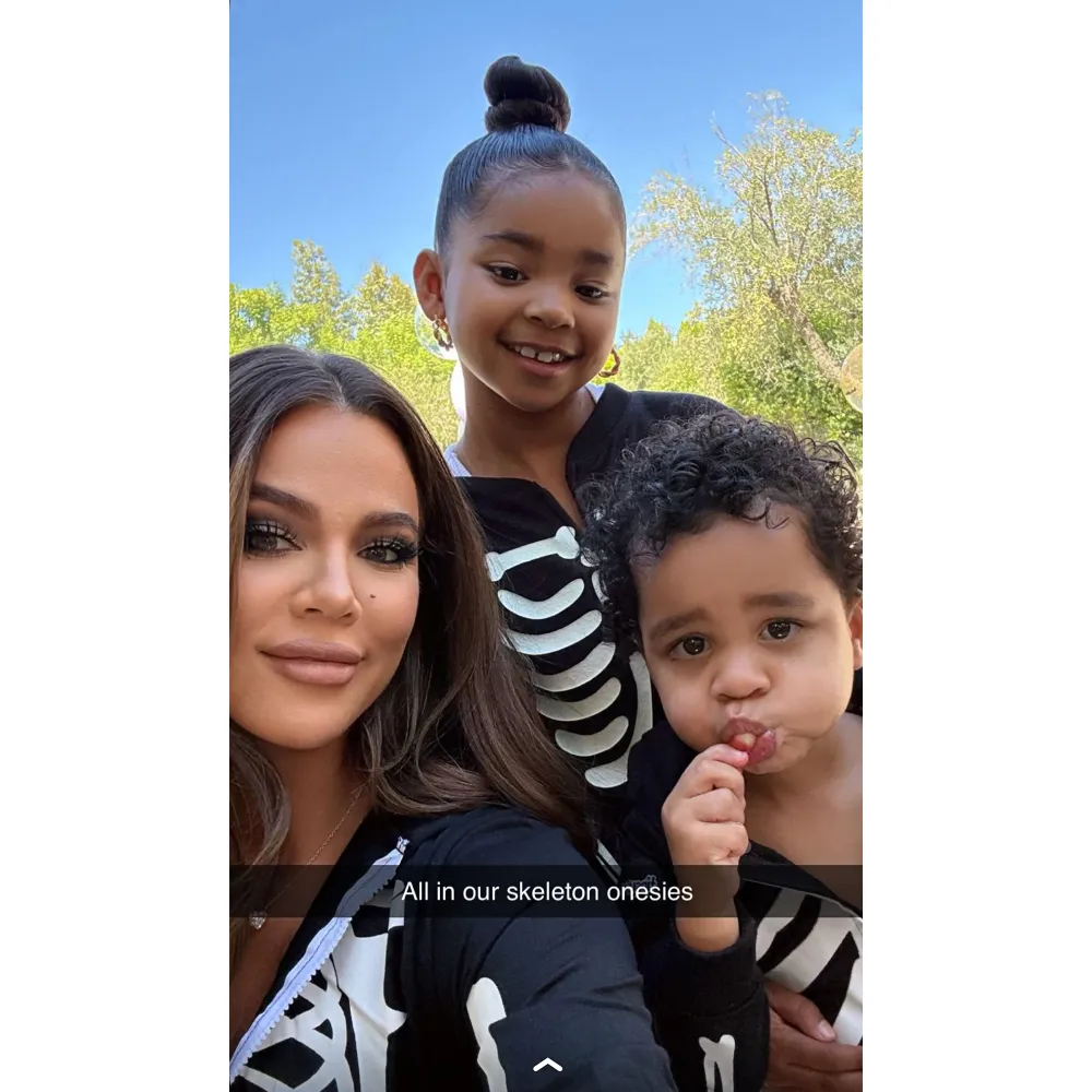 Khloe Kardashian Twins With Her Kids at Halloween Party